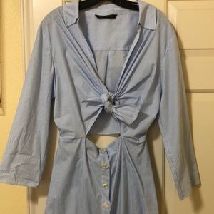 Zara stripes shirt dress